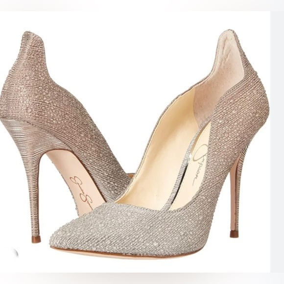 Jessica Simpson Wayva Silver Champagne Ombre Rhinestone stiletto heel size 11/43 - Picture 10 of 11